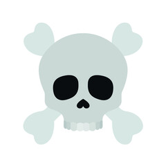 Skull with crossed bones vector emoji