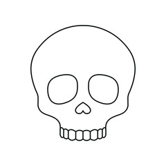 Skull line icon symbol vector