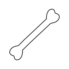 bone line icon vector symbol sign skeleton