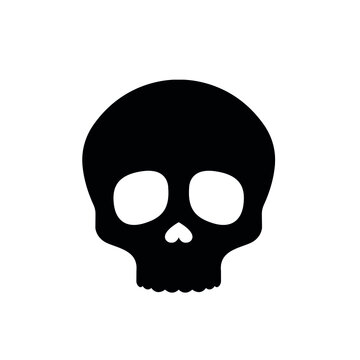Skull silhouette vector symbol