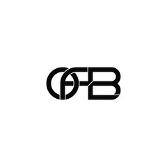 ofb initial letter monogram logo design