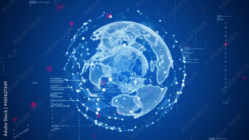 Aufkleber global communication network concept. digital transformation. dx.
