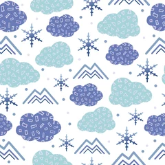 Keuken spatwand met foto New Year, Christmas illustration. A simple geometric pattern. © Svetlana