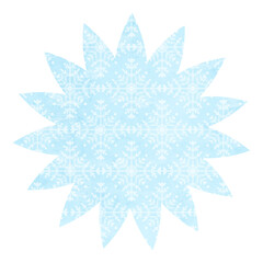 Geometric shape on a white background. Winter textured background.