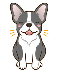 喜ぶフレンチブルドッグ（パイド）