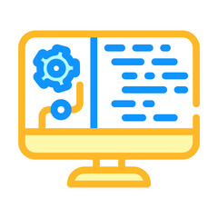 data processing color icon vector. data processing sign. isolated symbol illustration