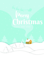 Fototapeta na wymiar Merry christmas background template for poster, banner. Vector graphic eps 10. Modern flat design.