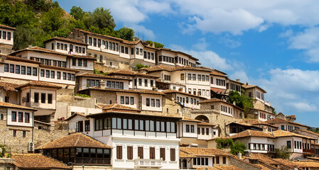 city of a thousand windows, Berat in Albania, Site by UNESCO