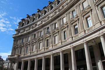 Fototapeta premium flat buildings (?) at viarmes street in paris (france)