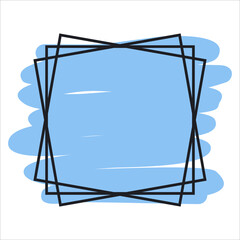 blue vector background with  frame
