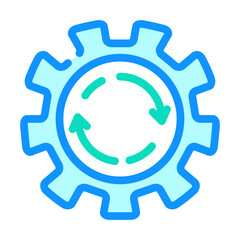 cogwheel erp color icon vector. cogwheel erp sign. isolated symbol illustration