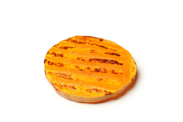 Tasty baked pumpkin isolated on white background