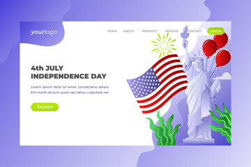 4TH July Independence Day - Vector illustration