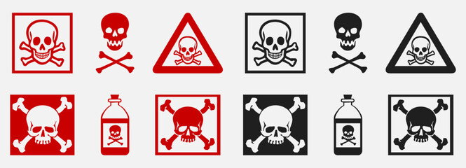 Danger Skull Icon Elements
