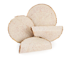 Taro isolated on white background