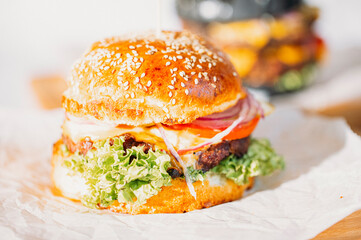 sandwich with salmon