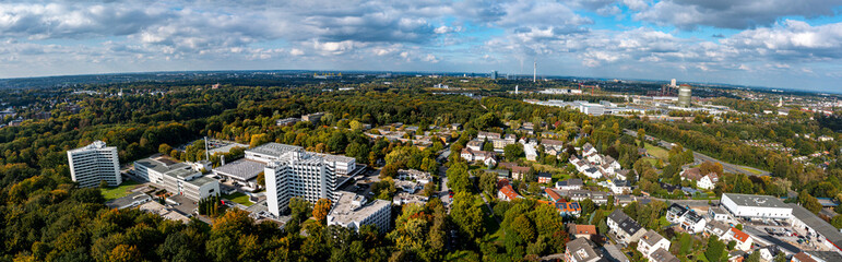 Panorama Luftbild Dortmund Hacheney Rombergpark Zoo Hoesch Hoerde Signal-Iduna-Park BFW - obrazy, fototapety, plakaty
