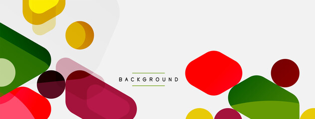 Abstract round geometric shapes and circles background. Trendy techno business template for wallpaper, banner, background or landing