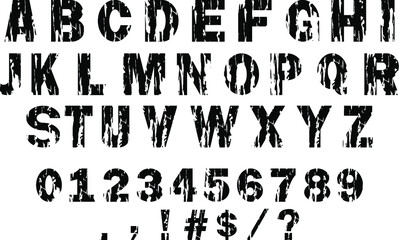 Naklejka premium Vector of the Grunge Alphabet