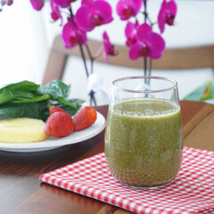 smoothie made from healthy fruits