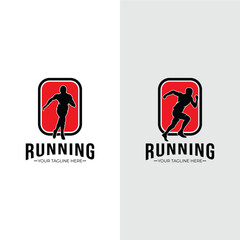 Set of running logo design