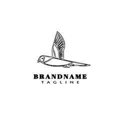 bird logo cartoon icon design graphic black isolated vector illustration