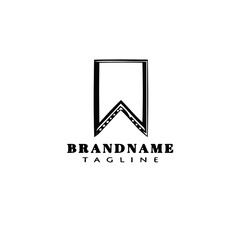 bookmark cartoon logo icon design template black vector