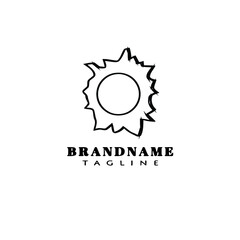 creative bullet logo cartoon icon design template black isolated vector illustration