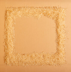 Brown sugar on brown background