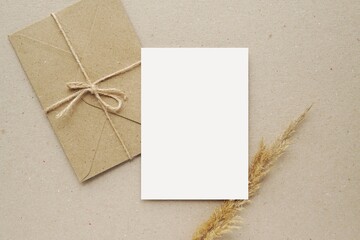 Bohemian style A6 card mockup, blank notecard, postcard, greeting card or photo mock up for art,...