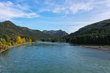 forest lake top view, landscape nature view forest, background