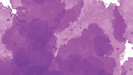 Violet ink and watercolor textures on white paper background. Hand painted abstract image