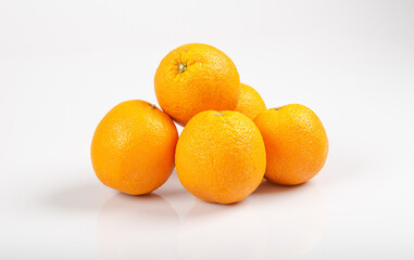 Orange on white background