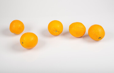 Orange on white background