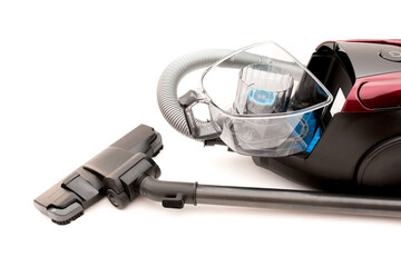 Cleaning filter Vacuum cleaner on a white background clean house cleaning garbage can