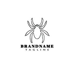 tarantula logo cartoon icon design template black isolated vector illustration