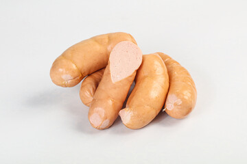 Natural meat sausages with minced meat