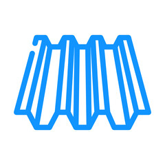 roof layer metal material color icon vector. roof layer metal material sign. isolated symbol illustration