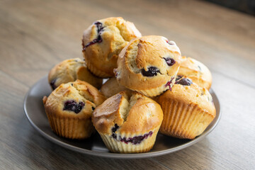 Healthy Blueberry Muffins. food concept
