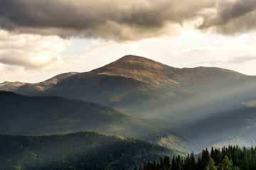 Fototapeta na wymiar Sunset in Carpathians