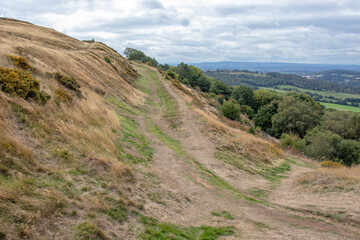 Malvern hills of England in the Autumn.