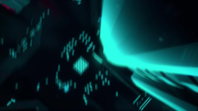 Linux with digital technology hitech concept