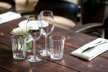 table setting at restaurant