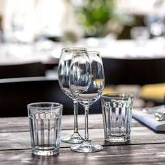 table setting at restaurant