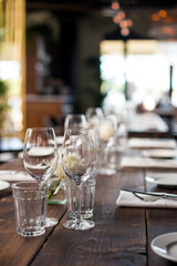 table setting at restaurant