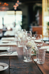 table setting at restaurant