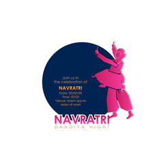 DANDIYA NIGHT CELEBRATION ON NAVRATRI. VECTOR