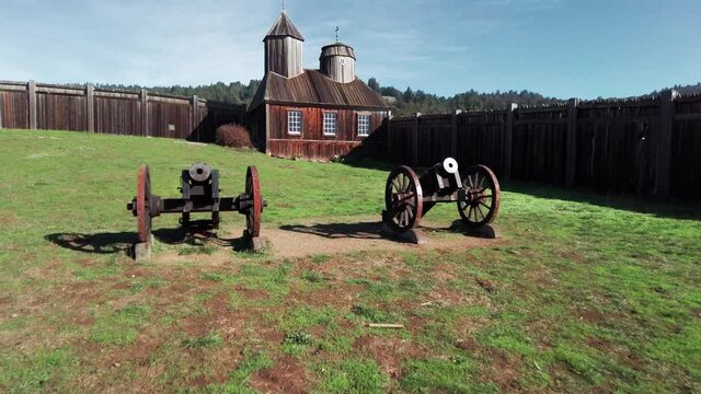 Fort Ross, a former Russian Colony. Jenner, California, USA