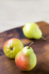 pears on a table