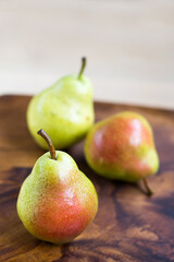 pears on a table